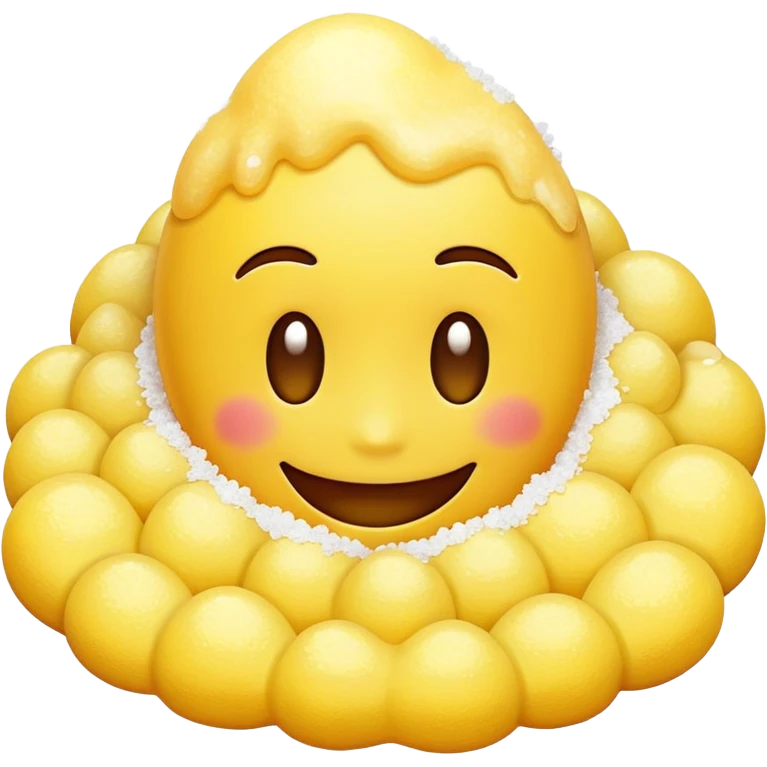 smiling emoji with a pile of salt  emoji