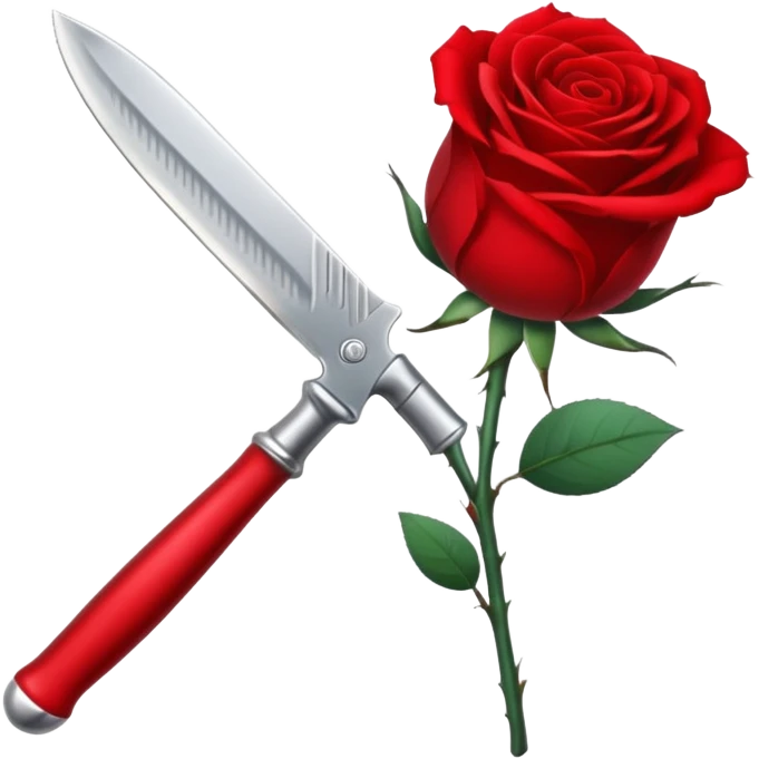 Rose and knife emoji