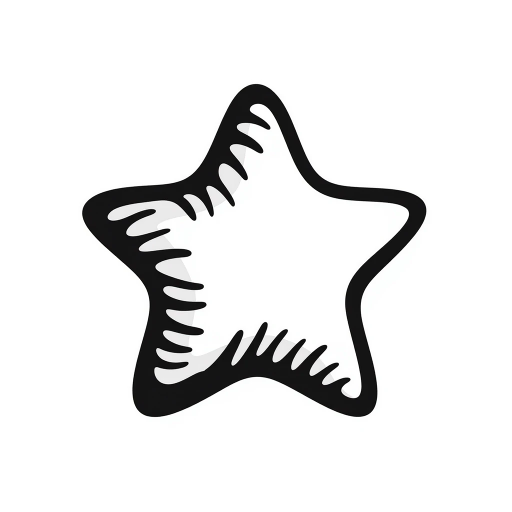 hand drawn star emoji