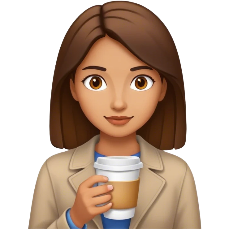 Girl with coffee emoji