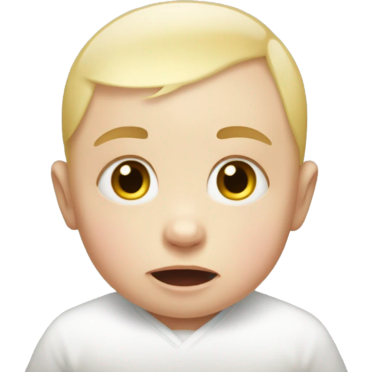 white baby is crying emoji