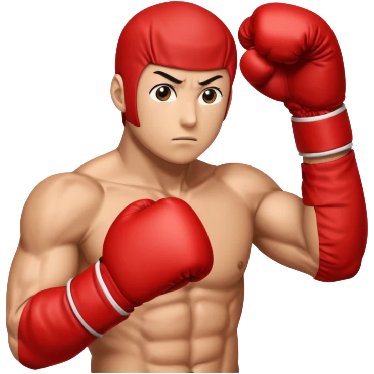 Saitama red hand punch with boxing glove emoji