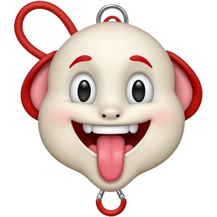 IOS heart eyes face with tongue out on leash emoji