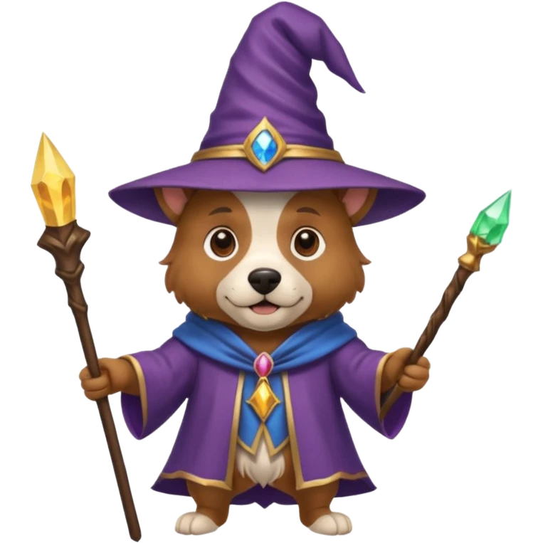 Dog wizard emoji