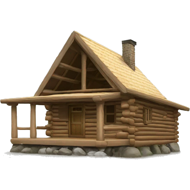 A frame log cabin emoji