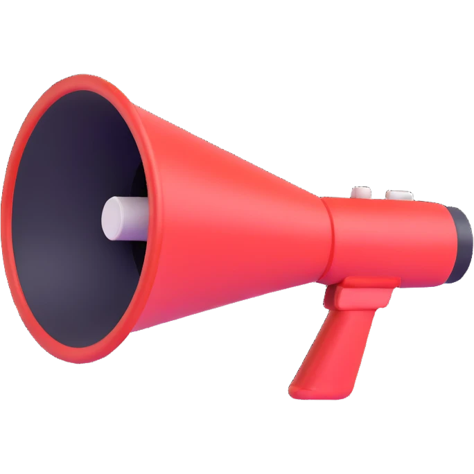 megaphone angled view emoji