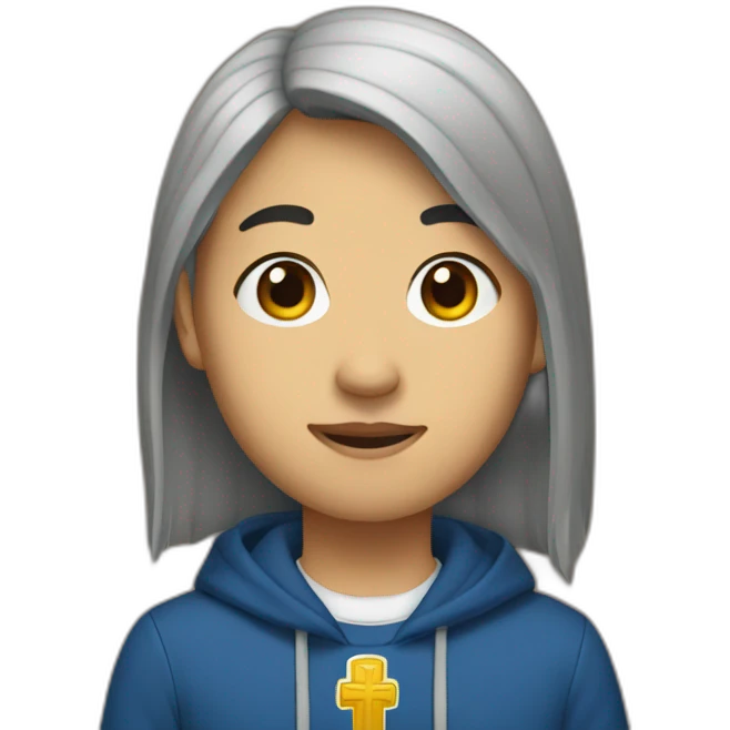 Catholic Asian berkeley student emoji