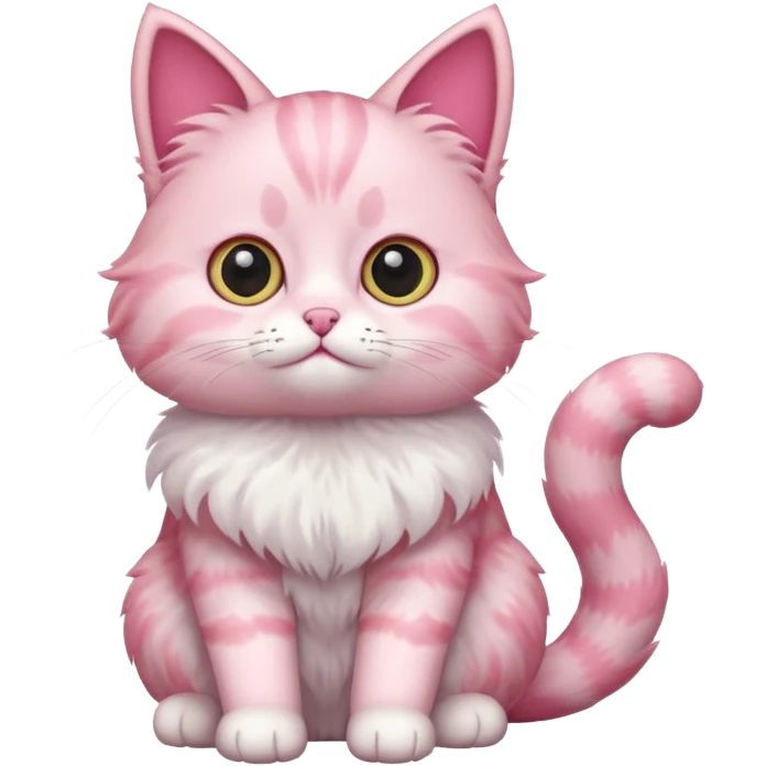 Pink cat W emoji