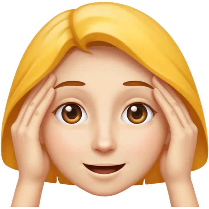 person shading their eyes and looking ahead with a cheerful, excited expression, symbolizing a bright future emoji
