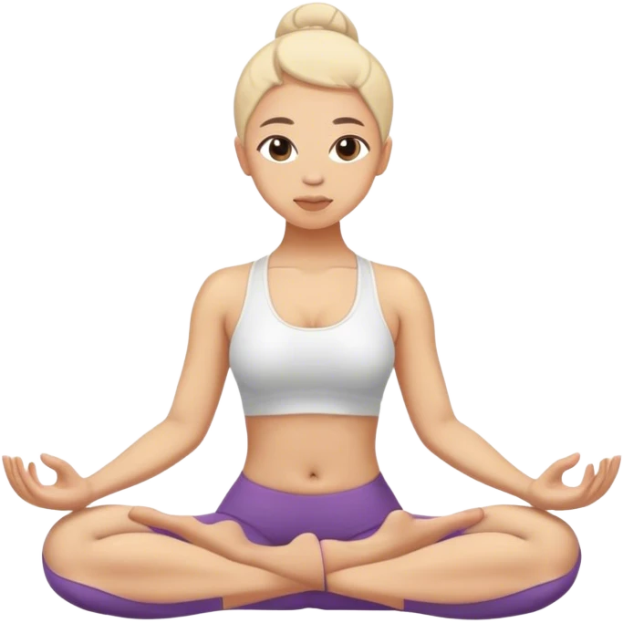 naked, whole body, doing yoga  emoji