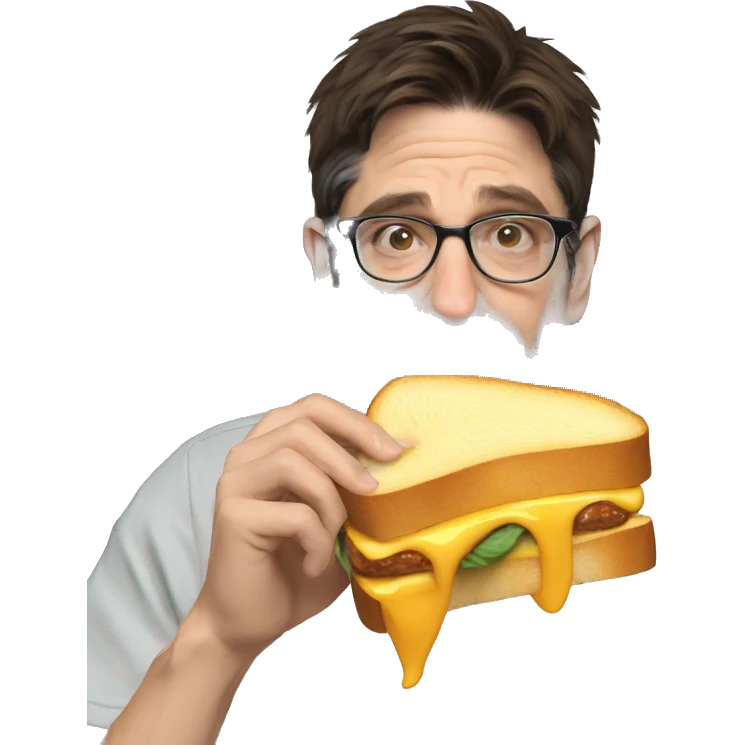 steve albini eating a grilled cheese emoji