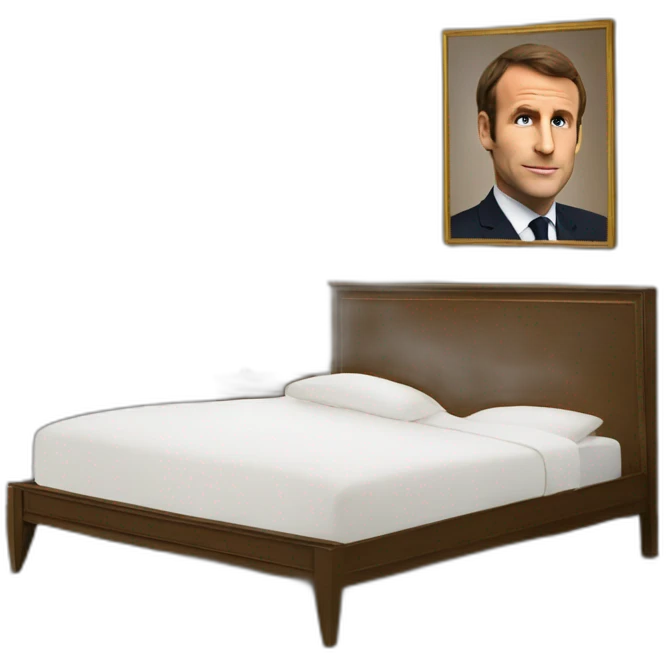 Macron in a bed emoji