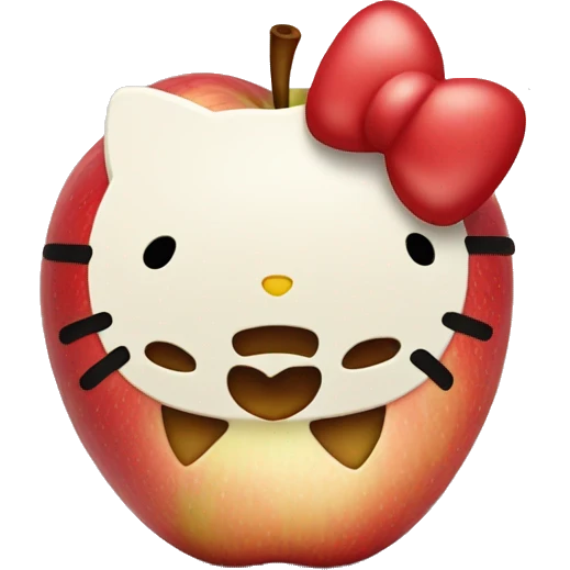 Hello kitty apple emoji