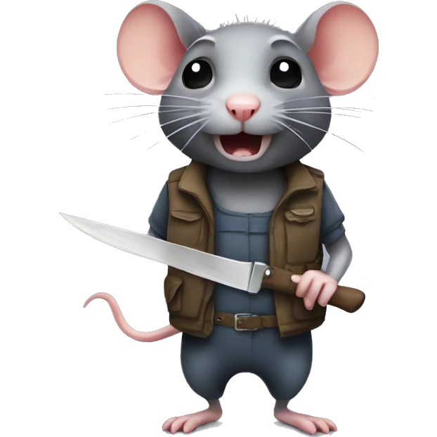 Rat with knife  emoji