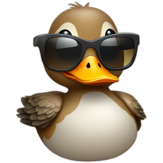duck with sun glasses emoji
