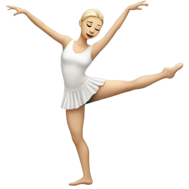 contemporary dance, white woman emoji
