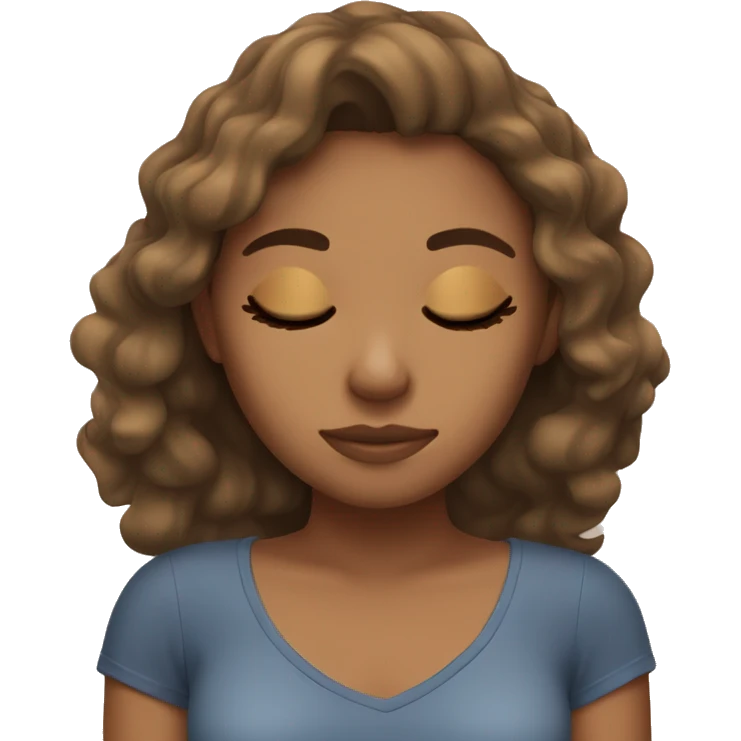 Medium skin toned teenage girl sleeping emoji