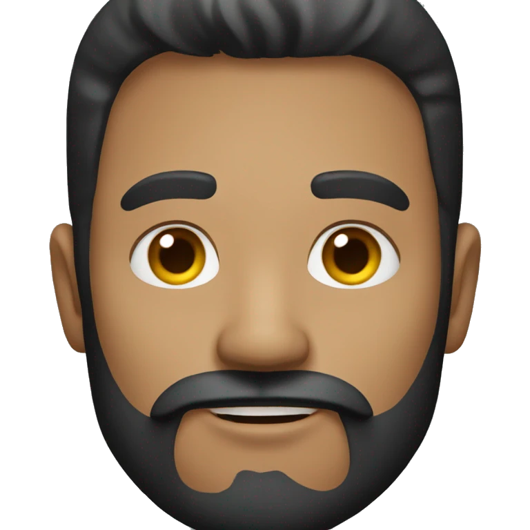 Man with dark hair and beard emoji