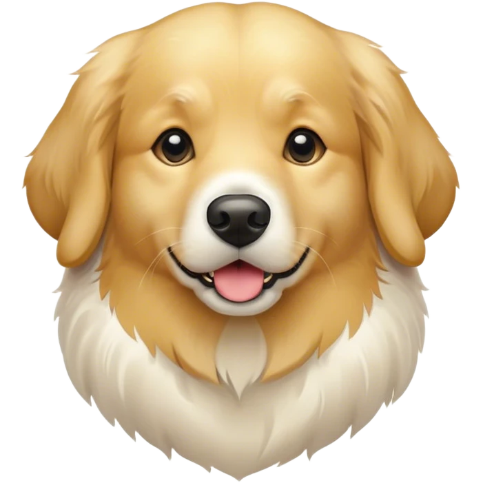 White golden retriever  emoji