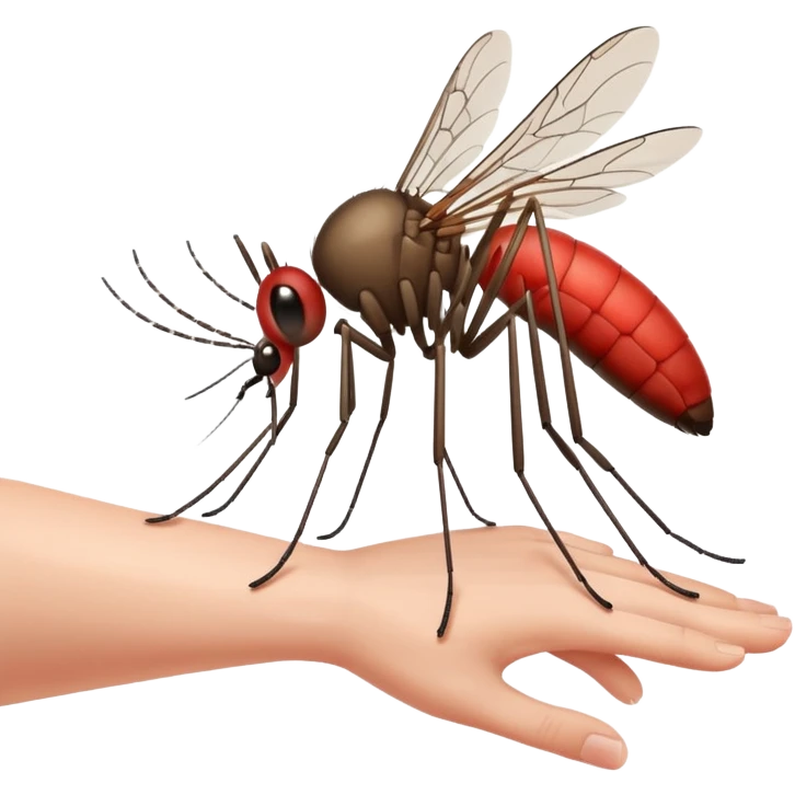 Mosquito biting arm  emoji