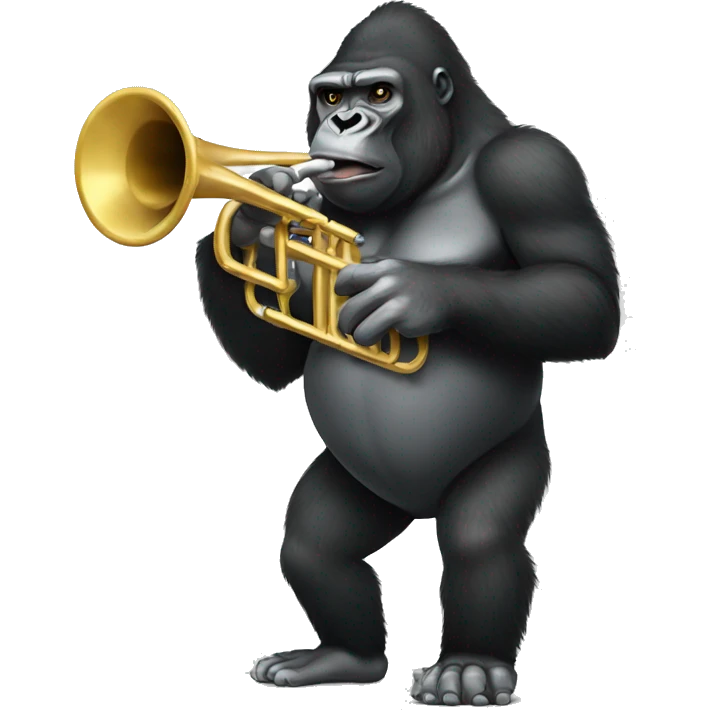 Gorilla with trumpet  emoji