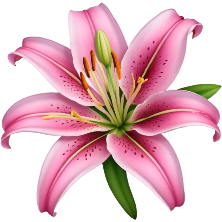 Pink lily flower emoji