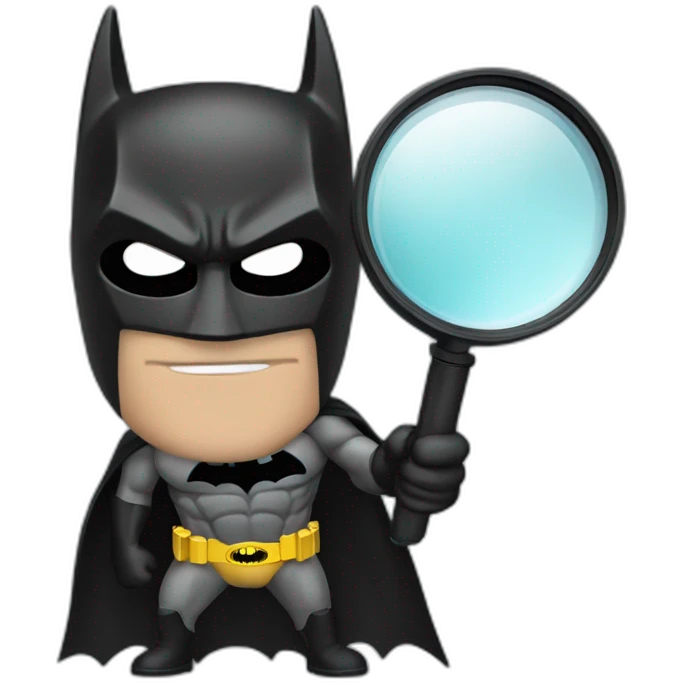 batman with magnifier emoji