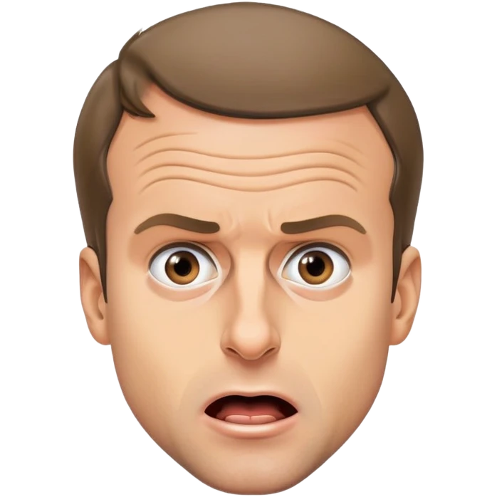 Emmanuel Macron is in a panic emoji