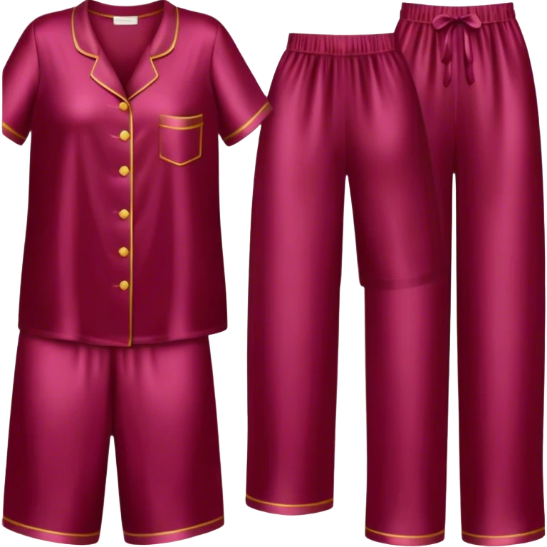 Silk burgundy pajamas  emoji