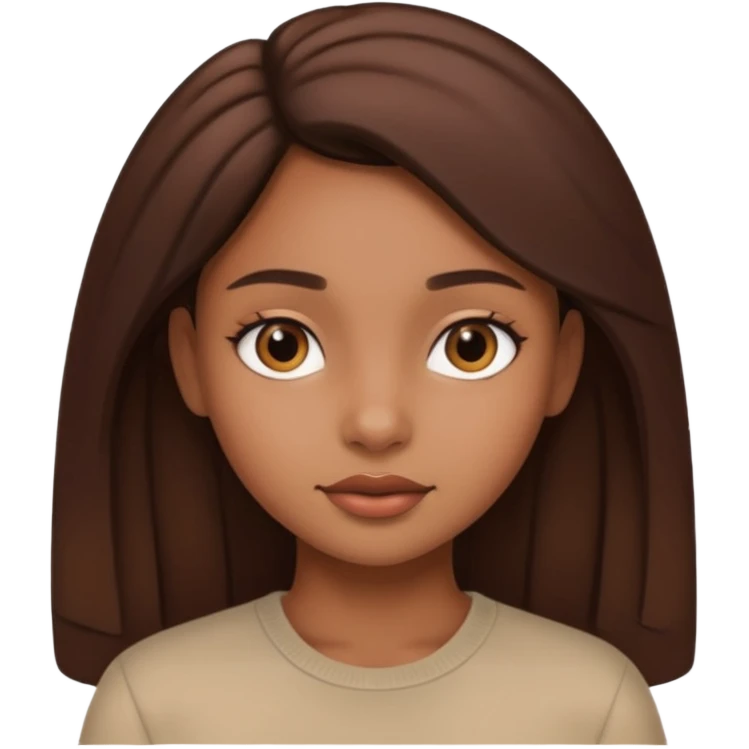 Brown girl aesthetic emoji