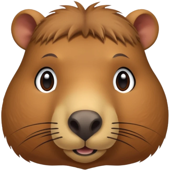 Cara de capibara emoji