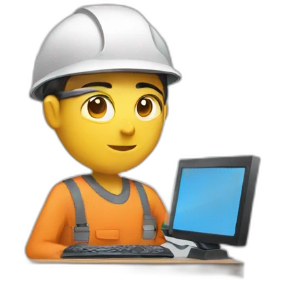 worker with computer emoji