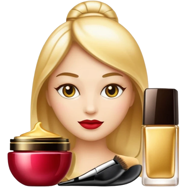 emoji of luxury brand labeled beauty products emoji