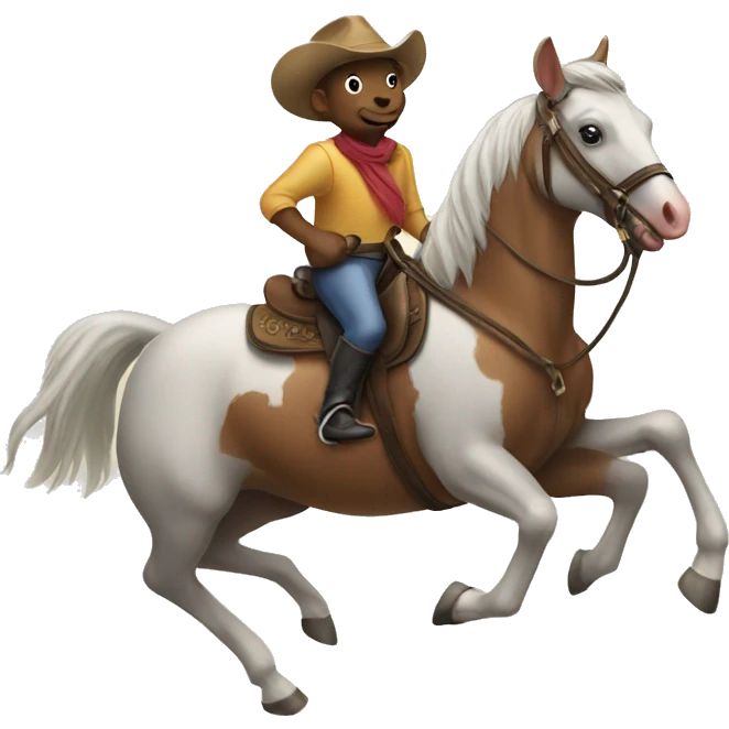 Mouse riding a horse emoji