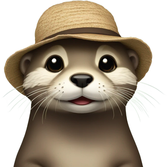 Loutre avec bonnet emoji
