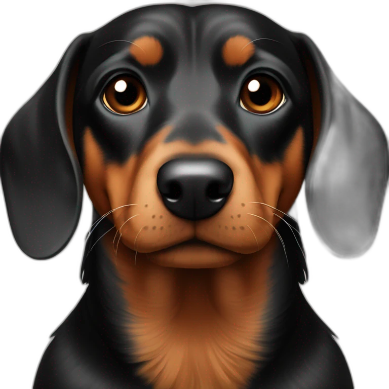 daschund black and braun emoji