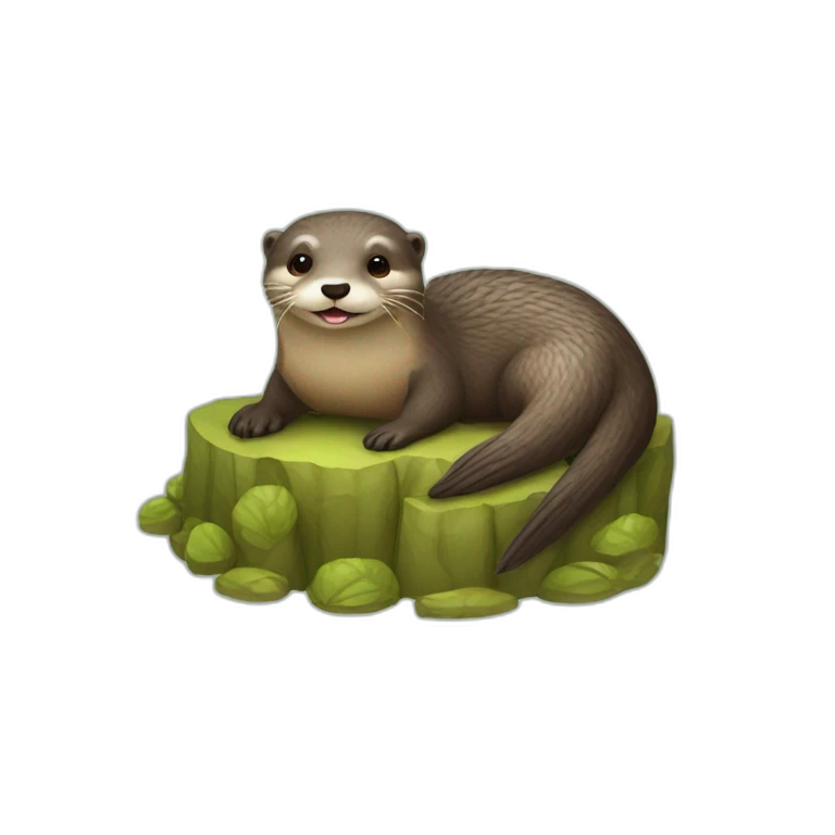 Loutre sur tortu emoji