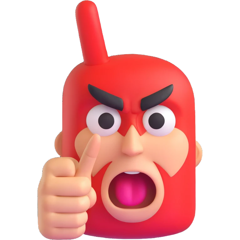 angry face with middle finger emoji