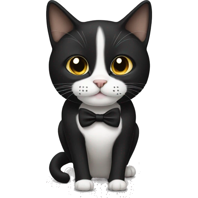 Tuxedo cat with goatee emoji