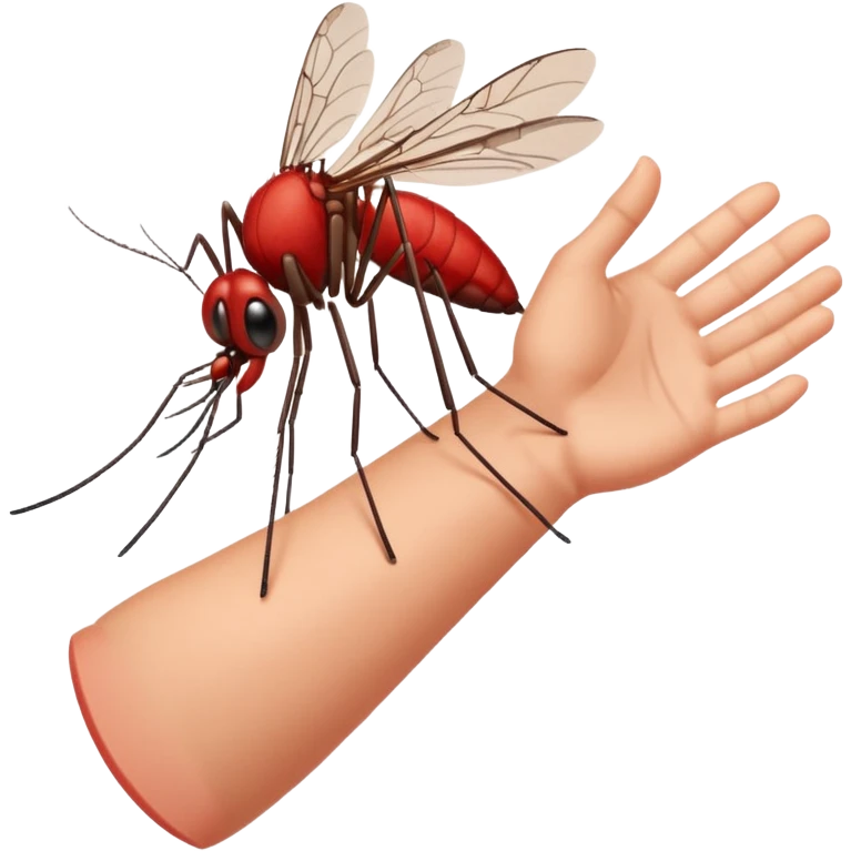 Mosquito biting arm  emoji