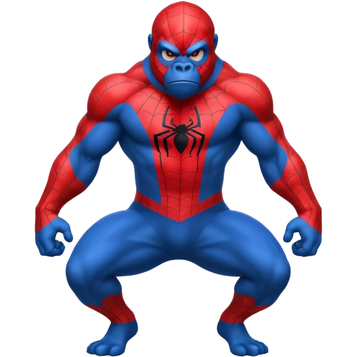 Gorilla wearing Spiderman suits emoji
