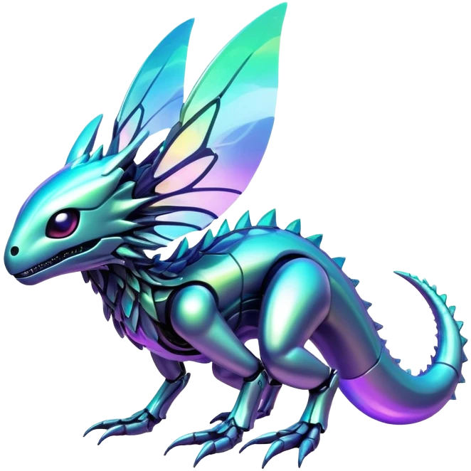 Futuristic complex iridescent aesthetic-scenery-Fakémon-creature emoji