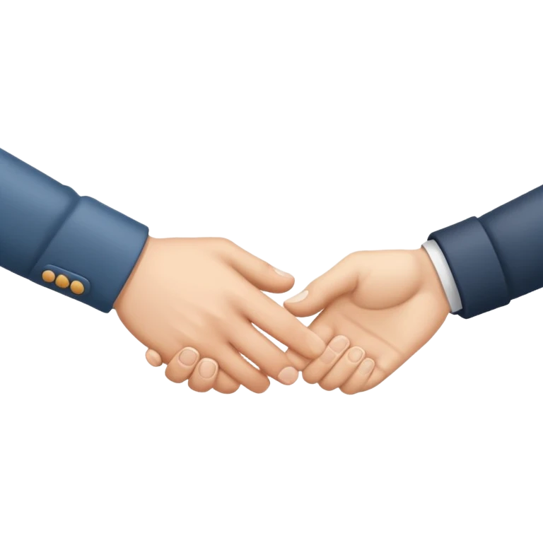 Apretón de manos emoji, solo manos, cinco dedos, sin brazos emoji