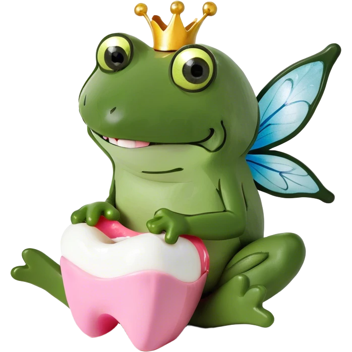 Fairy sitting on a tooth emoji
