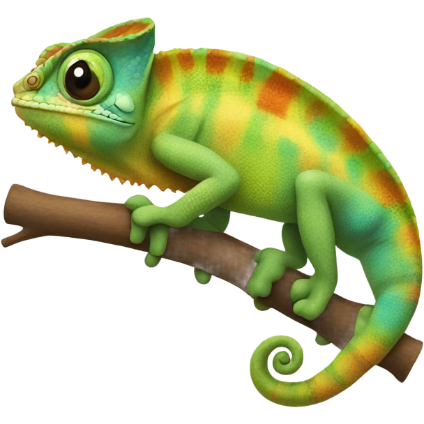 smile chameleon face emoji