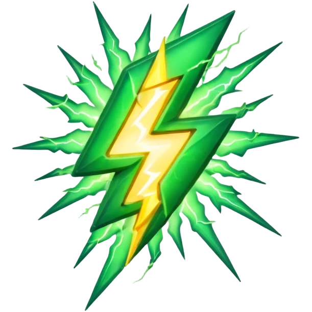 make light Green lightning emoji