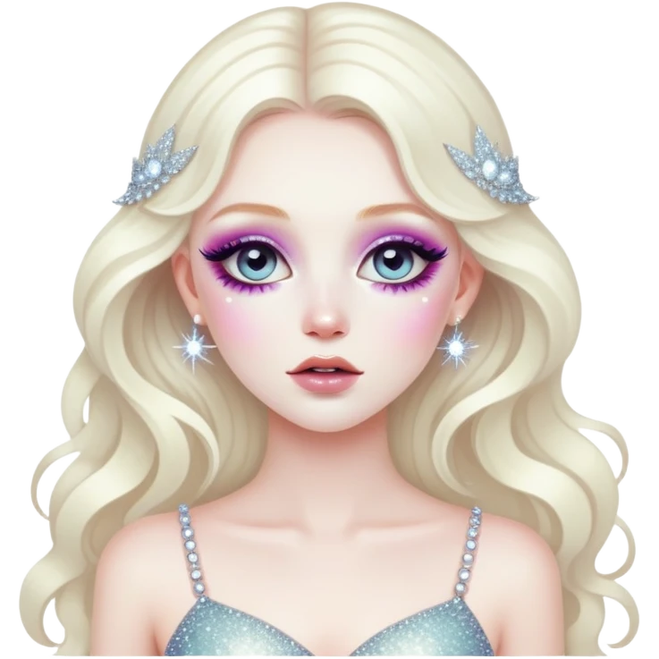 ethereal fairy drag queen glitter sparkles babe girl makeup diva brat emoji