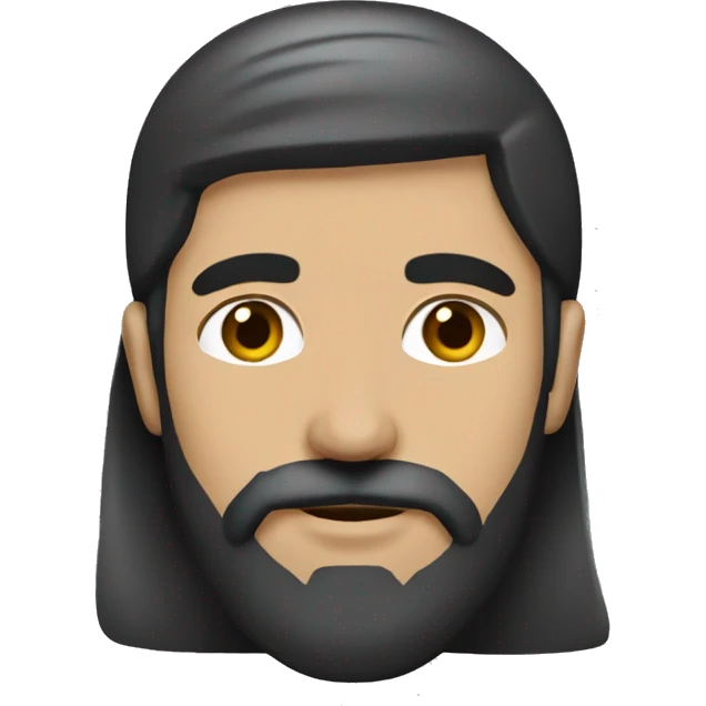 Turkish brunette guy with beard brown eyes and long hair fishing emoji