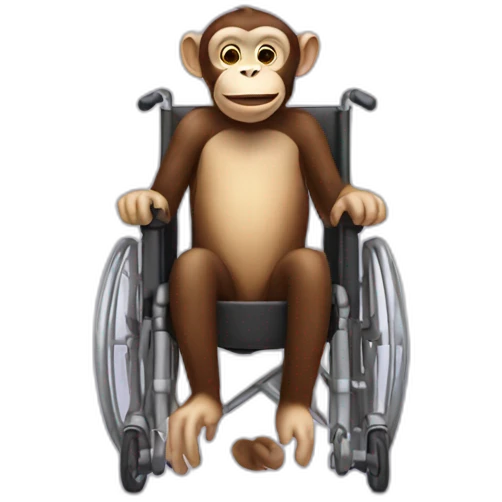 Monkey wheelchair emoji