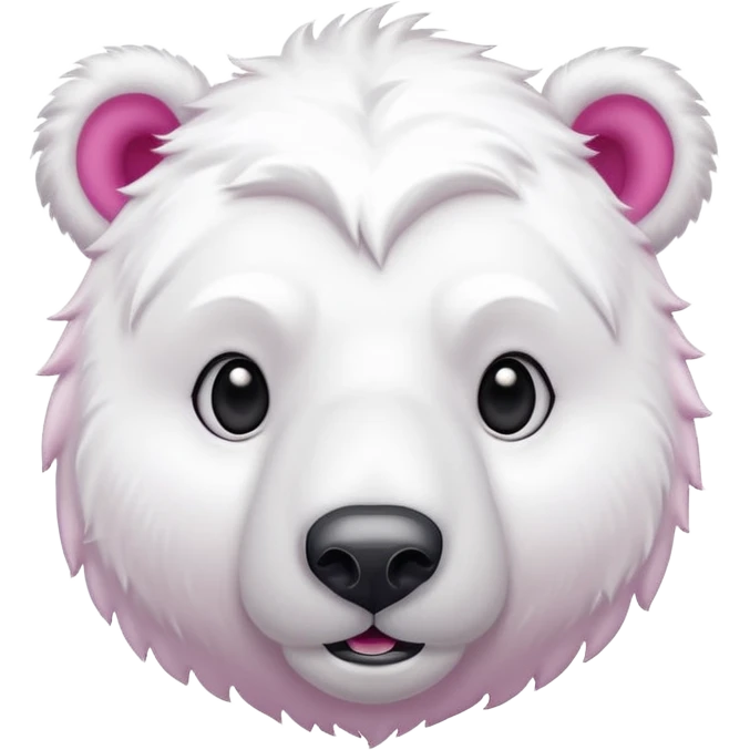 Poler bear with pink ears  emoji